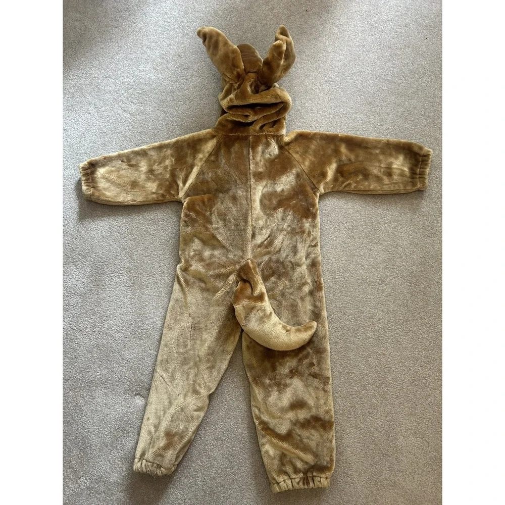KANGAROO Plush Halloween Costume Brown Fur Kids Dress Up Child Large 6-7
